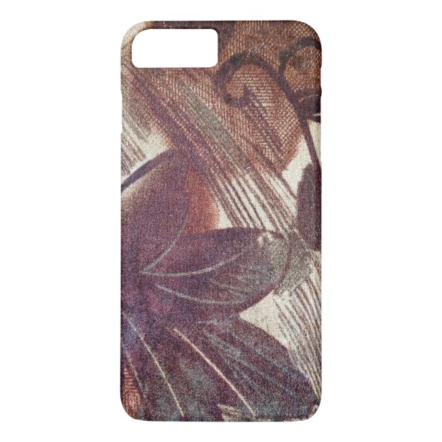 Abstrakt Brun Blommig Design 1 Case-Mate iPhone Skal (Baksida)
