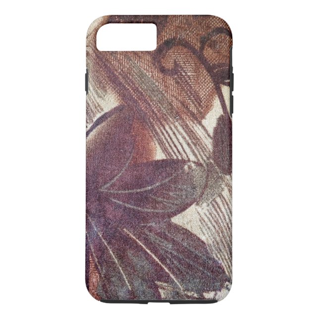 Abstrakt Brun Blommig Design 1 Case-Mate iPhone Skal (Baksida)