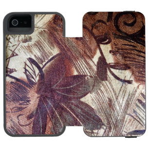Abstrakt Brun Blommig Design 1
