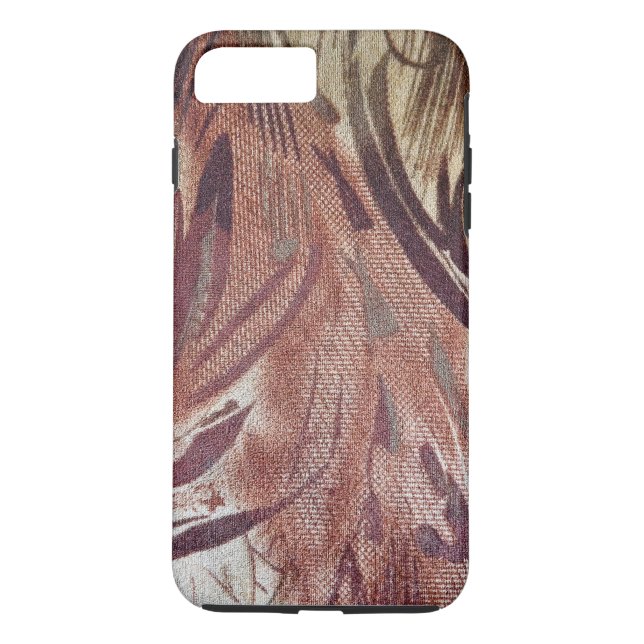Abstrakt Brun Blommig Design 2 Case-Mate iPhone Skal (Baksida)