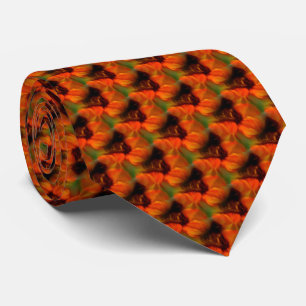 Abstrakt Brun och Orange design Slips