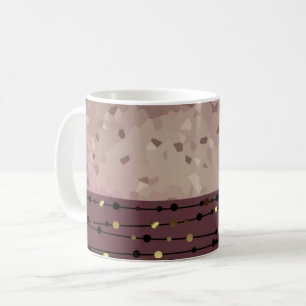 Abstrakt, brun, rosa, rosa-brun kaffemugg