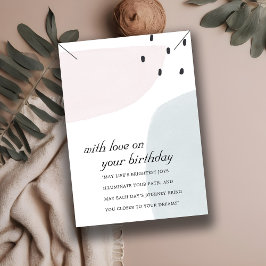 ABSTRAKT BRUSH BIRTHDAY GIFT NECKLACE VISNING CARD PLACERINGSKORT