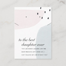 ABSTRAKT BRUSH DAUGHTER GIFT NECKLACE EARRING Card Placeringskort