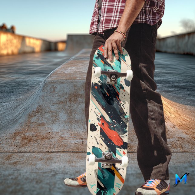 Abstrakt Brushstroke Skateboard - djärv modern kon (Skapare uppladdad)
