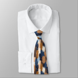 Abstrakt Brushstrokes i Blue, White & Brown (2) Slips