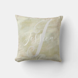 Abstrakt Brushstrokes Monogram Kudde