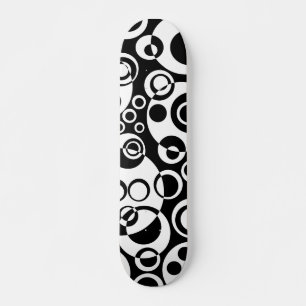 Abstrakt Bubbles 01 - B/W Skateboard Bräda 21,5 Cm