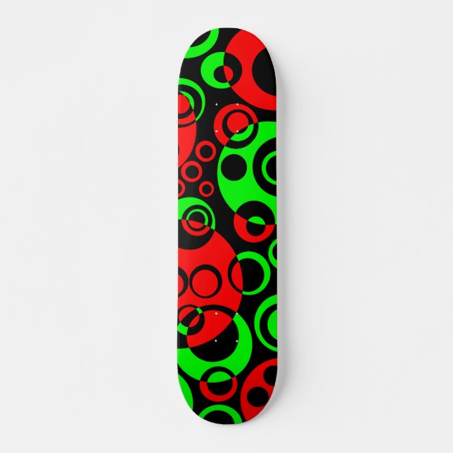 Abstrakt Bubbles 01 - V2 - Retro Mini Skateboard Bräda 18,7 Cm (Framsida)