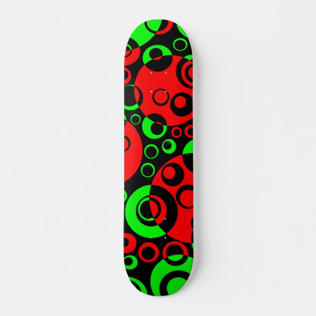 Abstrakt Bubbles 02 - V2 - Retro Skateboard Bräda 21,5 Cm (Framsida)
