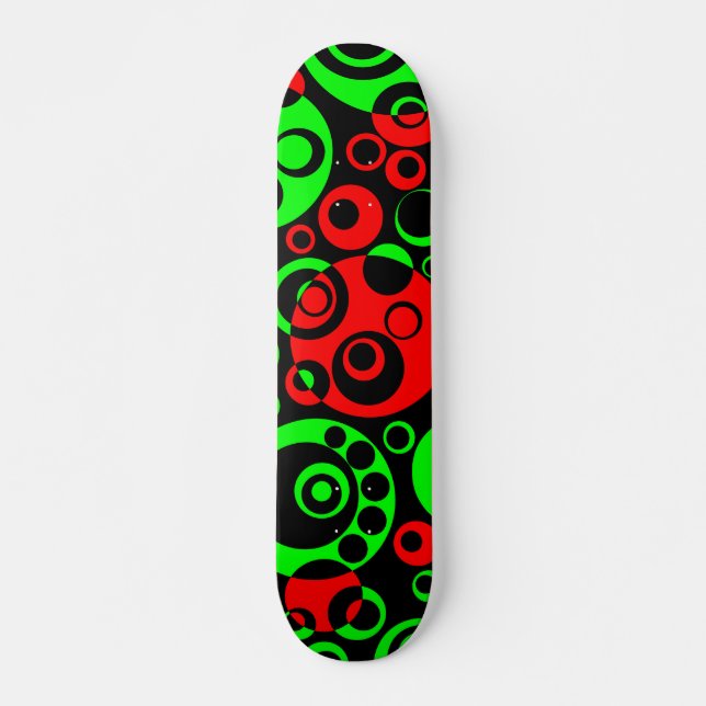 Abstrakt Bubbles 03 - V2 - Retro Mini Skateboard Bräda 18,5 Cm (Framsida)