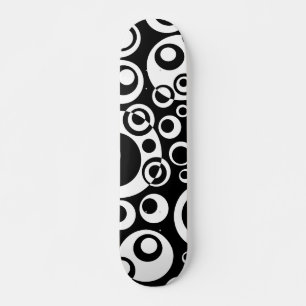 Abstrakt Bubbles 04 - B/W Skateboard Bräda 20,5 Cm