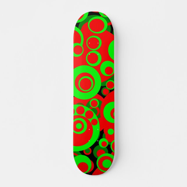 Abstrakt Bubbles 05 - Retro Skateboard Bräda 21,5 Cm (Framsida)