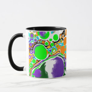 Abstrakt Bubbles Colorful Mugg