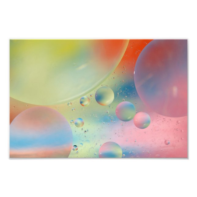 Abstrakt Bubbles Fine Art Print Fototryck (Framsidan)