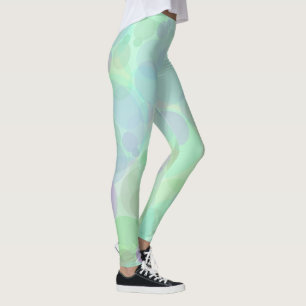 Abstrakt Bubbles i Watery Pastel Färg Leggings