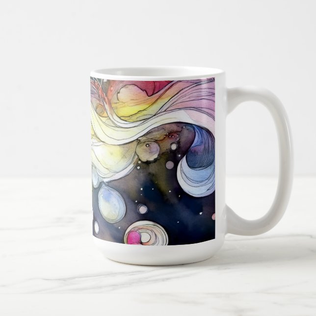 Abstrakt Bubbles Kaffemugg (Höger)
