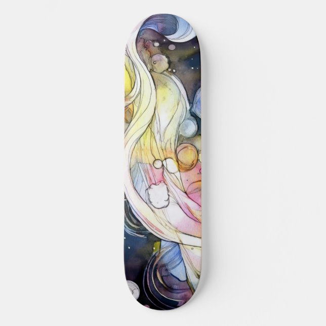 Abstrakt Bubbles Mini Skateboard Bräda 18,5 Cm (Framsida)