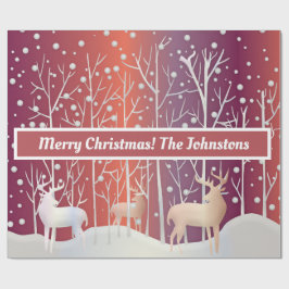 Abstrakt Bucks, Träd och Snö Presentpapper