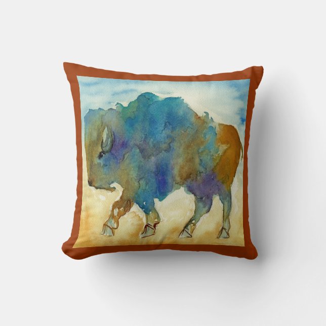 Abstrakt Buffalo Pillow Kudde (Framsida)