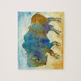 Abstrakt Buffalo Puzzle Pussel