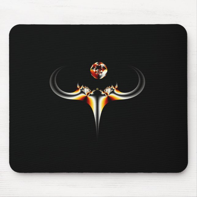 Abstrakt Bulls Horns Mouse Pad Musmatta (Framsidan)