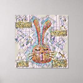 Abstrakt bunny canvastryck