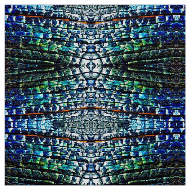 Abstrakt Burnt Bark Fabric Tyg (Provkarta)