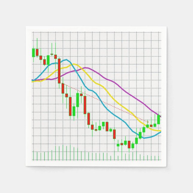 Abstrakt Business Financial Graph Pappersservett (Framsidan)