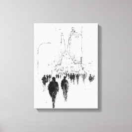 Abstrakt Busy Street Scene Canvastryck
