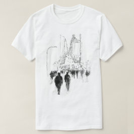 Abstrakt Busy Street Scene T Shirt