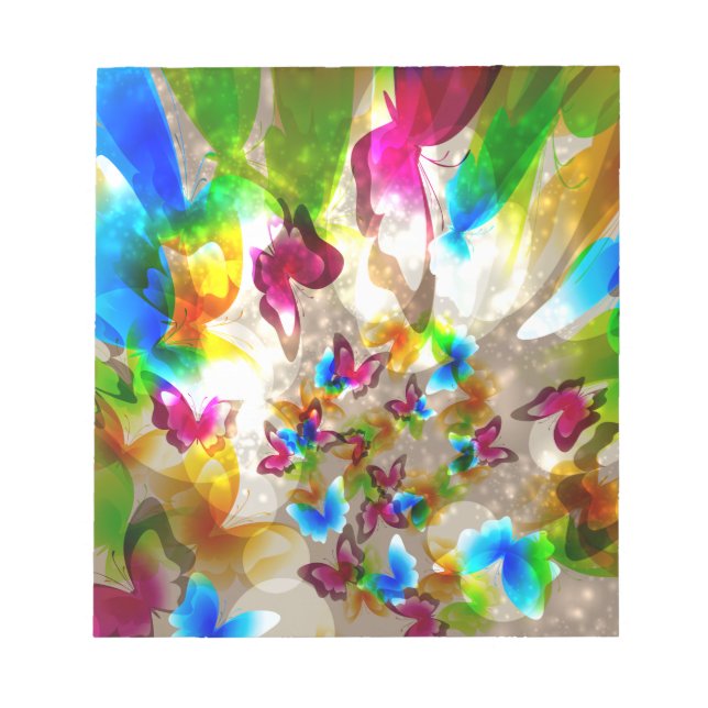 Abstrakt Butterflies Anteckningsblock (Framsida)