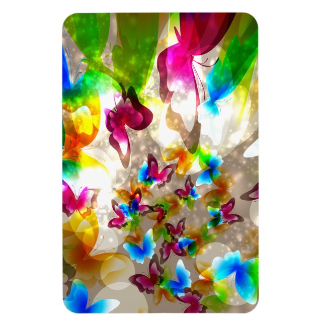 Abstrakt Butterflies Magnet (Vertikal)
