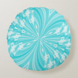 Abstrakt Butterfly Aqua Round Dekorativ kudde