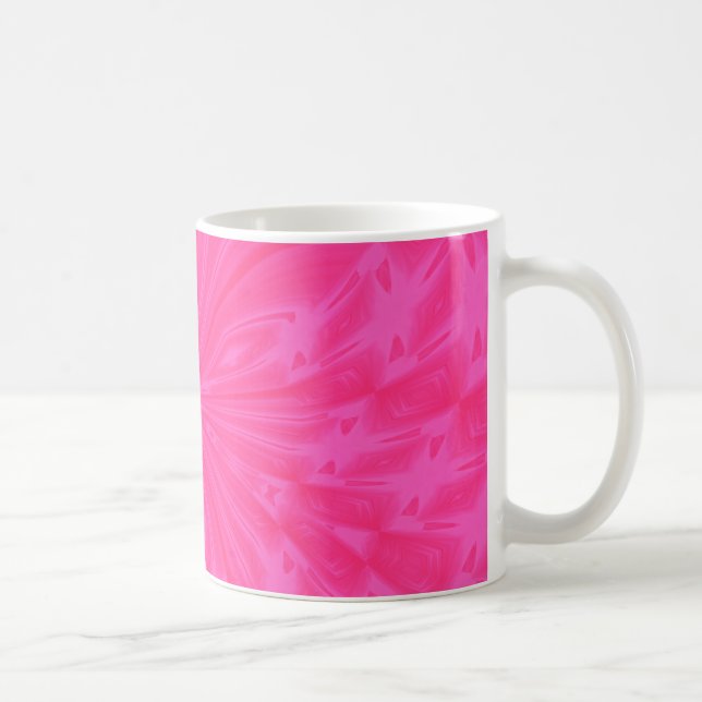 Abstrakt Butterfly Bright Rosa Coffee Mugg (Höger)