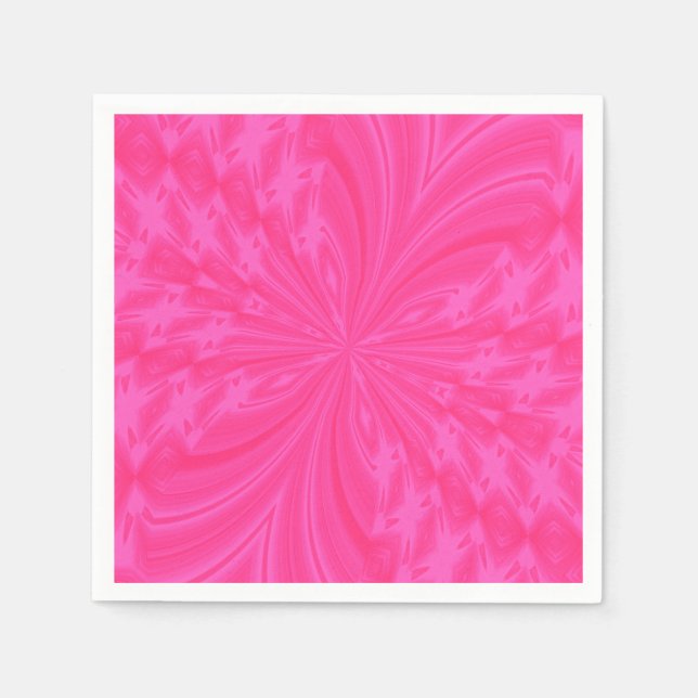 Abstrakt Butterfly,BRIGHT ROSA-PAPPER PARTY NAPKIN Pappersservett (Framsidan)