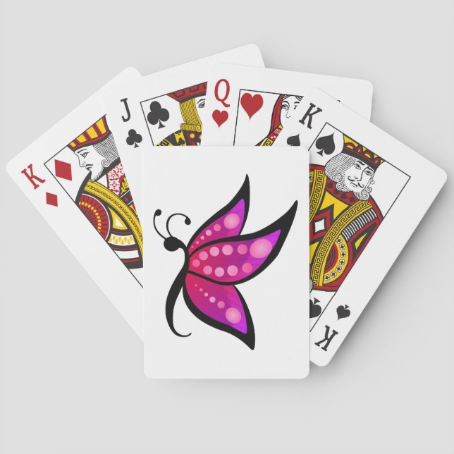 Abstrakt Butterfly Casinokort (Baksidan)
