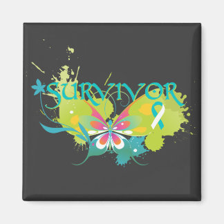 Abstrakt Butterfly Cervical Cancer Survivor Magnet