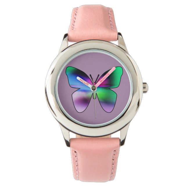 Abstrakt Butterfly Colorful Armbandsur (Framsida)