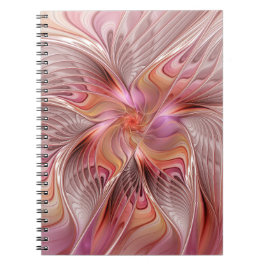 Abstrakt Butterfly Colorful Fantasy Fractal Art Anteckningsbok