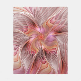 Abstrakt Butterfly Colorful Fantasy Fractal Art Fleecefilt