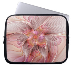 Abstrakt Butterfly Colorful Fantasy Fractal Art Laptop Fodral