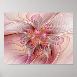 Abstrakt Butterfly Colorful Fantasy Fractal Art Poster