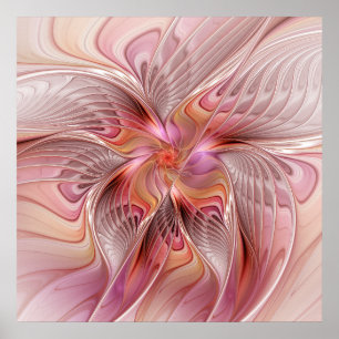 Abstrakt Butterfly Colorful Fantasy Fractal Art Poster