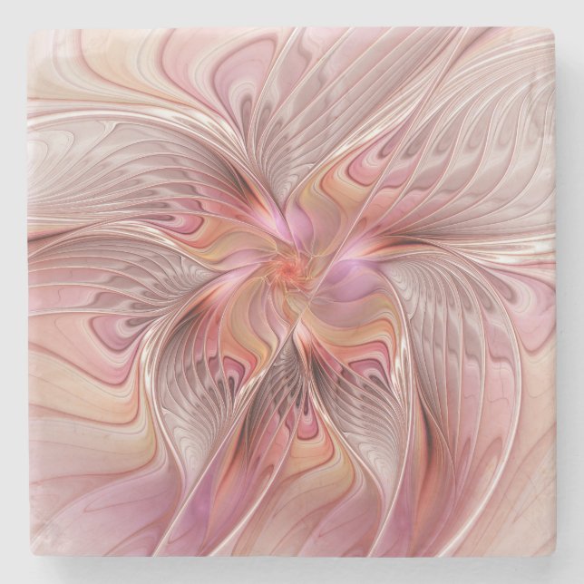 Abstrakt Butterfly Colorful Fantasy Fractal Art Stenunderlägg (Framsidan)