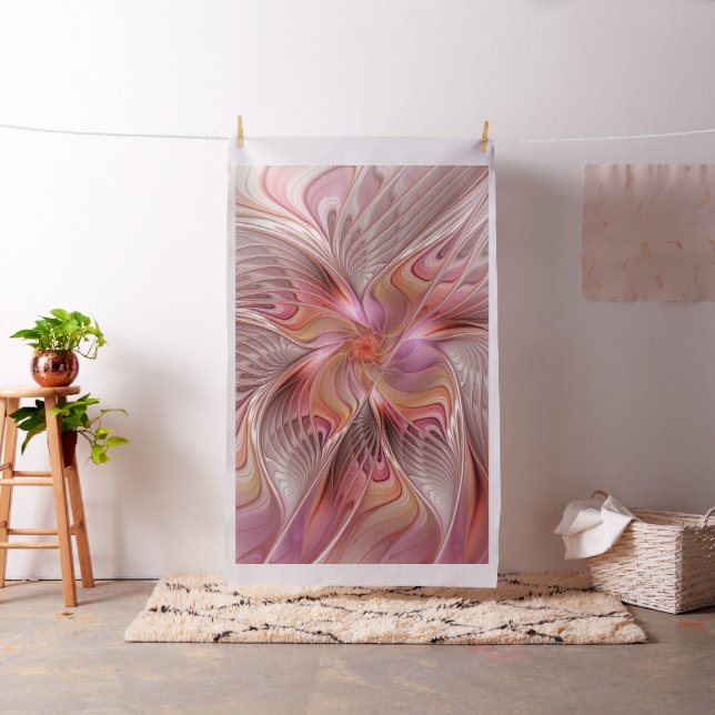 Abstrakt Butterfly Colorful Fantasy Fractal Art Tyg (In Situ)