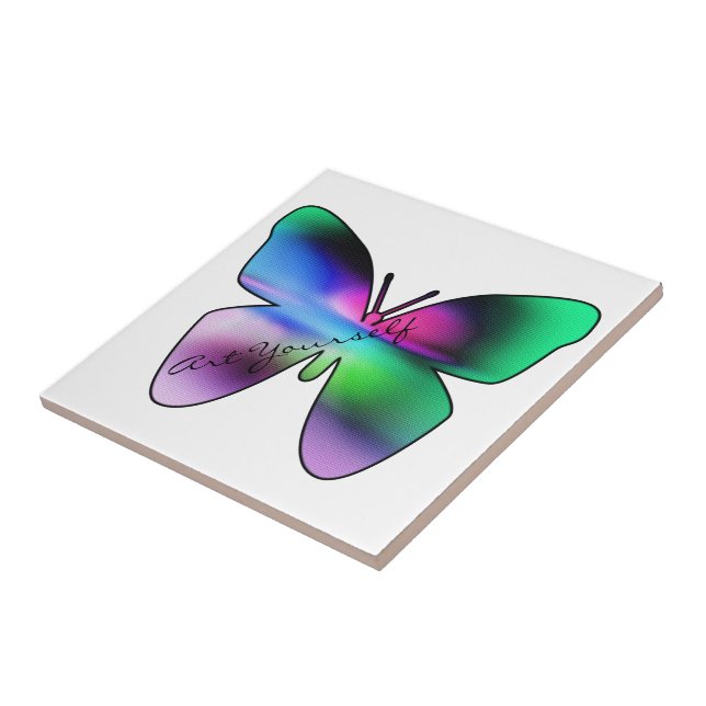 Abstrakt Butterfly Colorful Kakelplatta (Sidan)