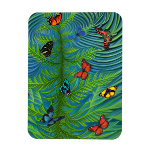 Abstrakt Butterfly Dream Garden Magnet