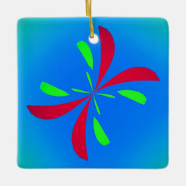 Abstrakt Butterfly Flight Retro Mönster Julgransprydnad Keramik