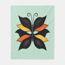 Abstrakt Butterfly-Konstigen - vacker Insekt Fleecefilt